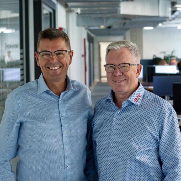 Portrætbillede af projektleder, Niels Rahbek, og projektchef, Benny Christensen fra GROW.