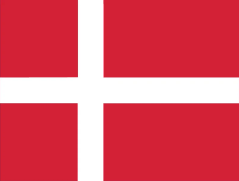 Et billede af det danske flag, Dannebrog.